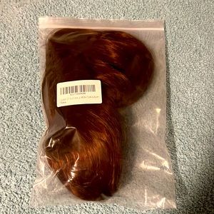 NWOT 12” Clip on Ponytail, Dark Auburn